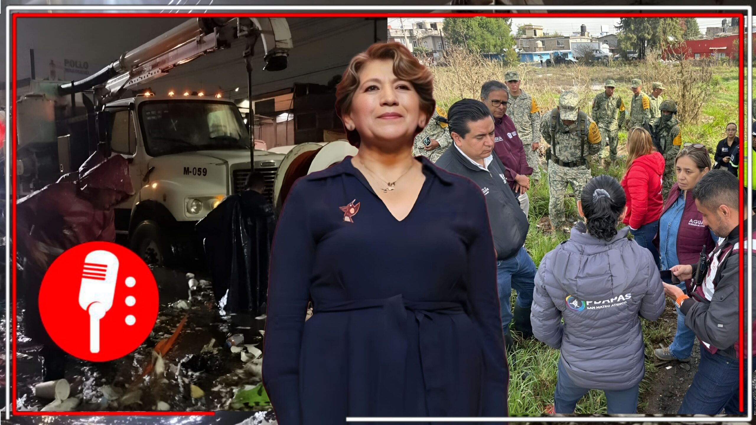 Delfina Gómez actúa rápido: 200 Brigadas y maquinaria para combatir inundaciones en Edoméx