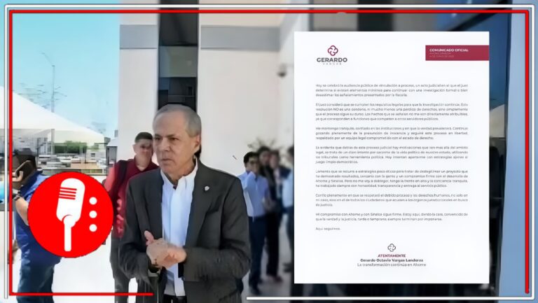 Continúa el proceso judicial: Gerardo Vargas Landeros asegura que no hay condena