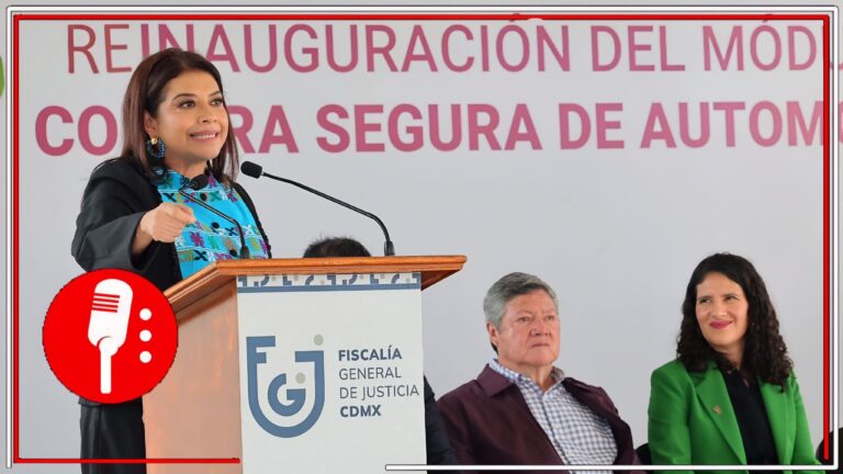 Clara Brugada inaugura módulo de compra segura de vehículos en Iztapalapa