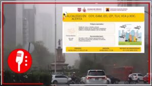 Alerta amarilla en la CDMX por vientos fuertes