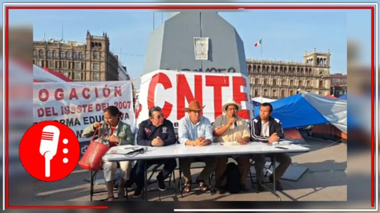 La CNTE se queda en el Zócalo