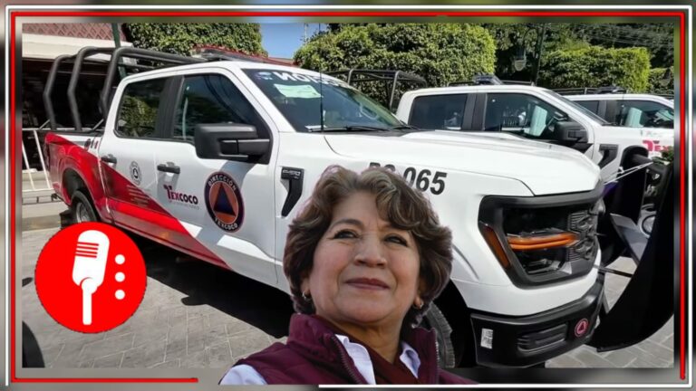 Delfina Gómez entrega unidades móviles a elementos de seguridad en Texcoco
