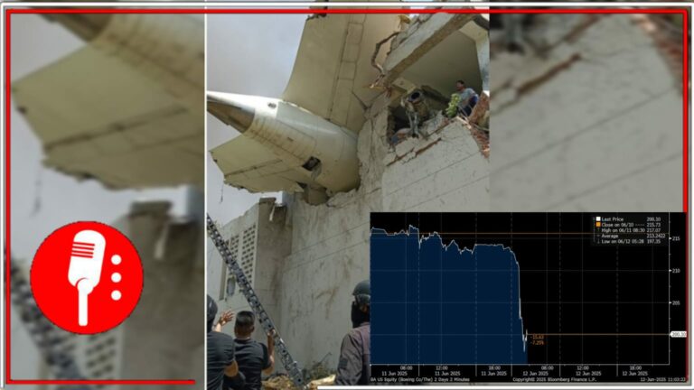 Acciones de Boeing caen tras accidente en India