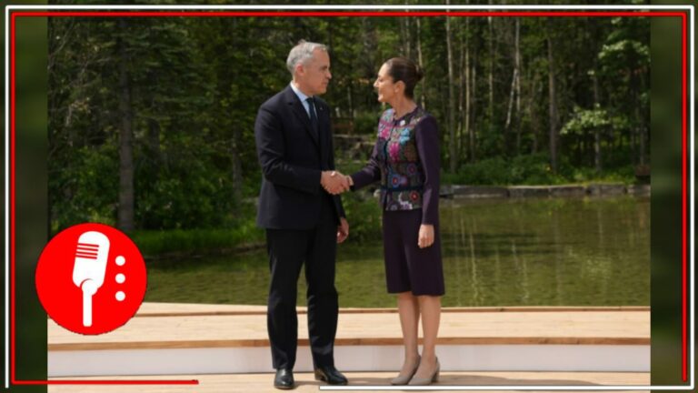 Presidenta Claudia Sheinabum se reúne con Mark Carney en Cumbre del G7