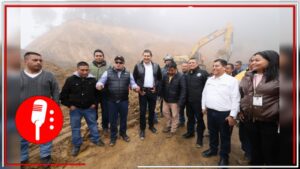 Armenta continúa supervisando acciones tras derrumbe en Eloxochitlán