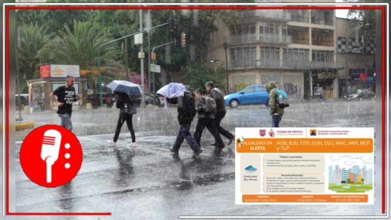 Alerta Naranja por lluvias en la CDMX