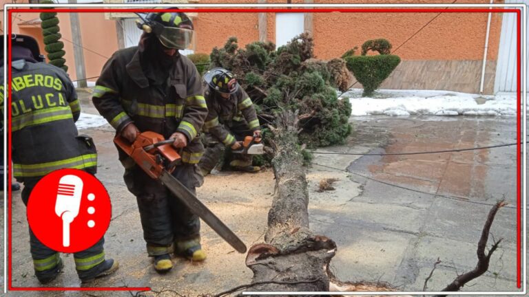 Gobierno de Toluca atiende afectaciones tras lluvias y granizada; siguen labores de limpieza