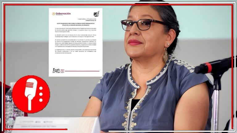 Renuncia Teresa Reyes a la Comisión Nacional de Búsqueda