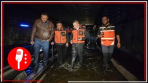 Rubalcava dirige rescate de la Línea 8 tras tormenta