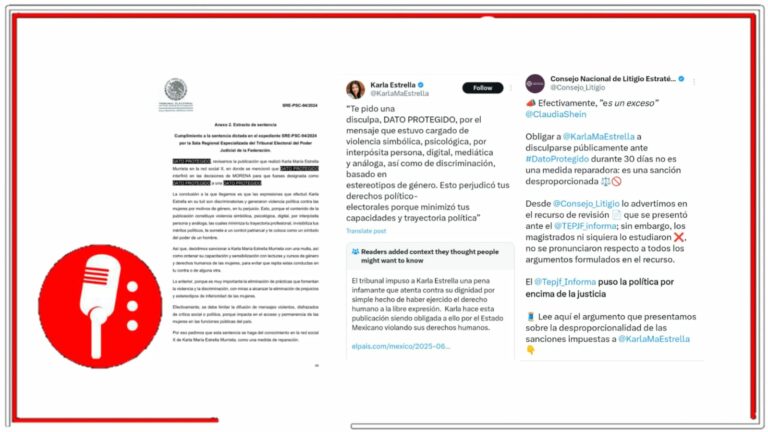 Karla Estrella es sancionada por críticas a Diana Barreras en X
