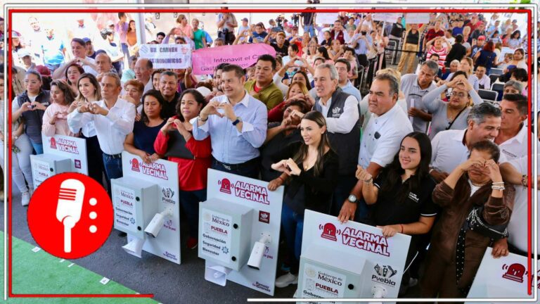 Armenta activa red ciudadana de seguridad en Puebla; entregan alarmas vecinales en San Baltazar Campeche