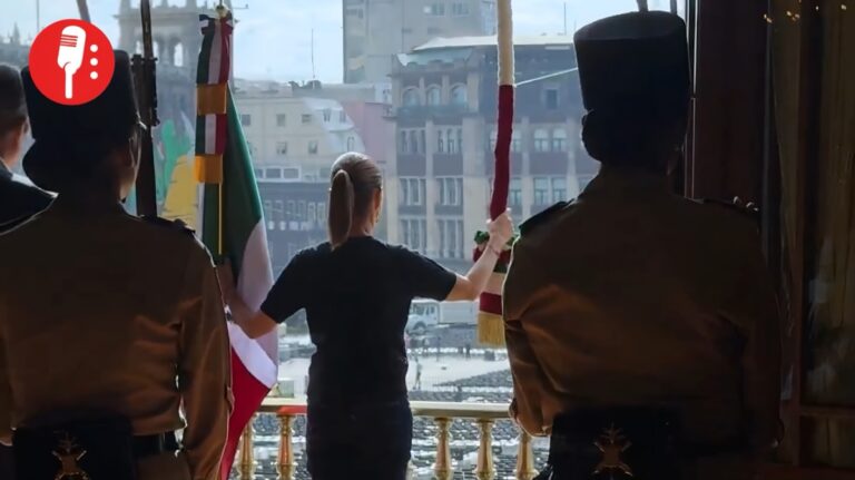 Claudia Sheinbaum ensaya para el Grito de Independencia