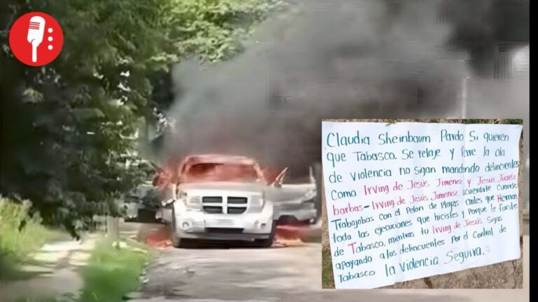 Violencia en Tabasco durante la visita de Sheinbaum