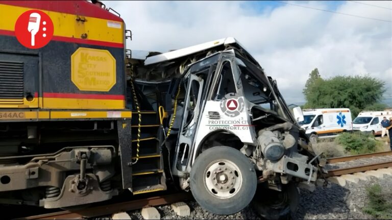 Tragedia en Guanajuato: Camión de pasajeros embestido por tren deja 5 muertos