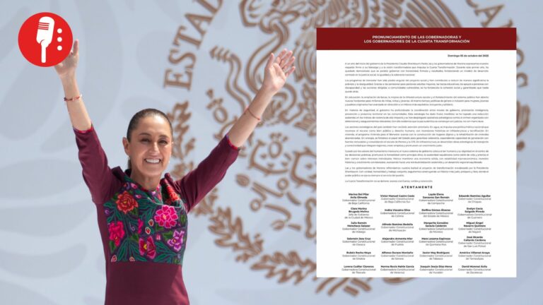 Gobernadoras y gobernadores de Morena respaldan a Sheinbaum tras su primer año de gobierno