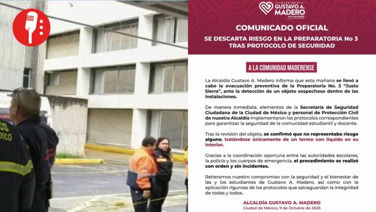 Evacúan Preparatoria 3 de la UNAM por alerta de agresión; autoridades descartan riesgo