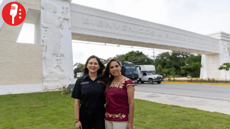 Mara Lezama y Estefanía Mercado inauguran Arco de Acceso Norte de Playa del Carmen, símbolo de identidad y seguridad