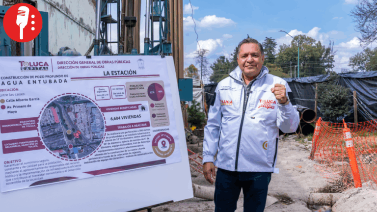 Supervisa Ricardo Moreno construcción de nuevo pozo en delegación Independencia