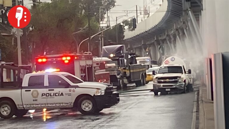Fuga de gas en Tláhuac tras choque de pipa