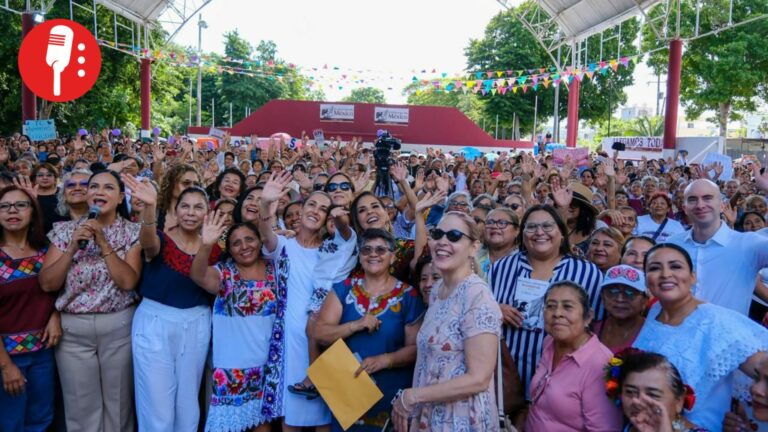 Sheinbaum y Lezama impulsan Pensión Mujeres Bienestar en Puerto Morelos