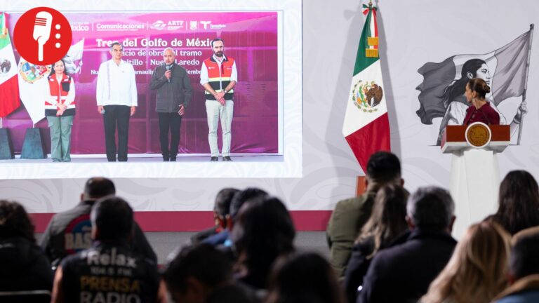 Encabeza Sheinbaum banderazo de inicio a tramo Arroyo El Sauz-Nuevo Laredo del Tren del Golfo de México
