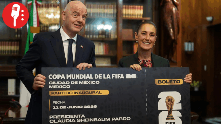Claudia Sheinbaum aparece en alfombra roja de la FIFA con Gianni Infantino