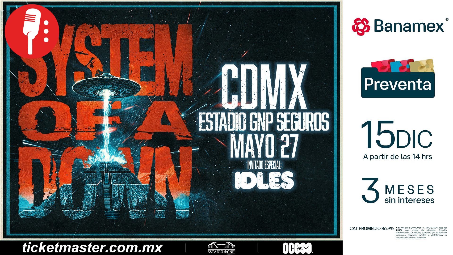 System Of A Down regresará a la Ciudad de México en 2026