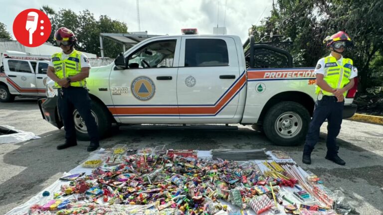 Playa del Carmen frena la venta de pirotecnia ilegal; más de 300 kilos decomisados