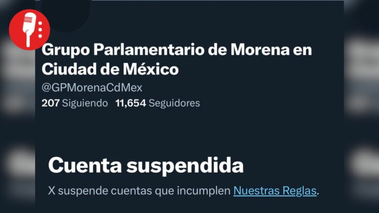 Morena denuncia suspensión de su cuenta en X por denuncias masivas de bots