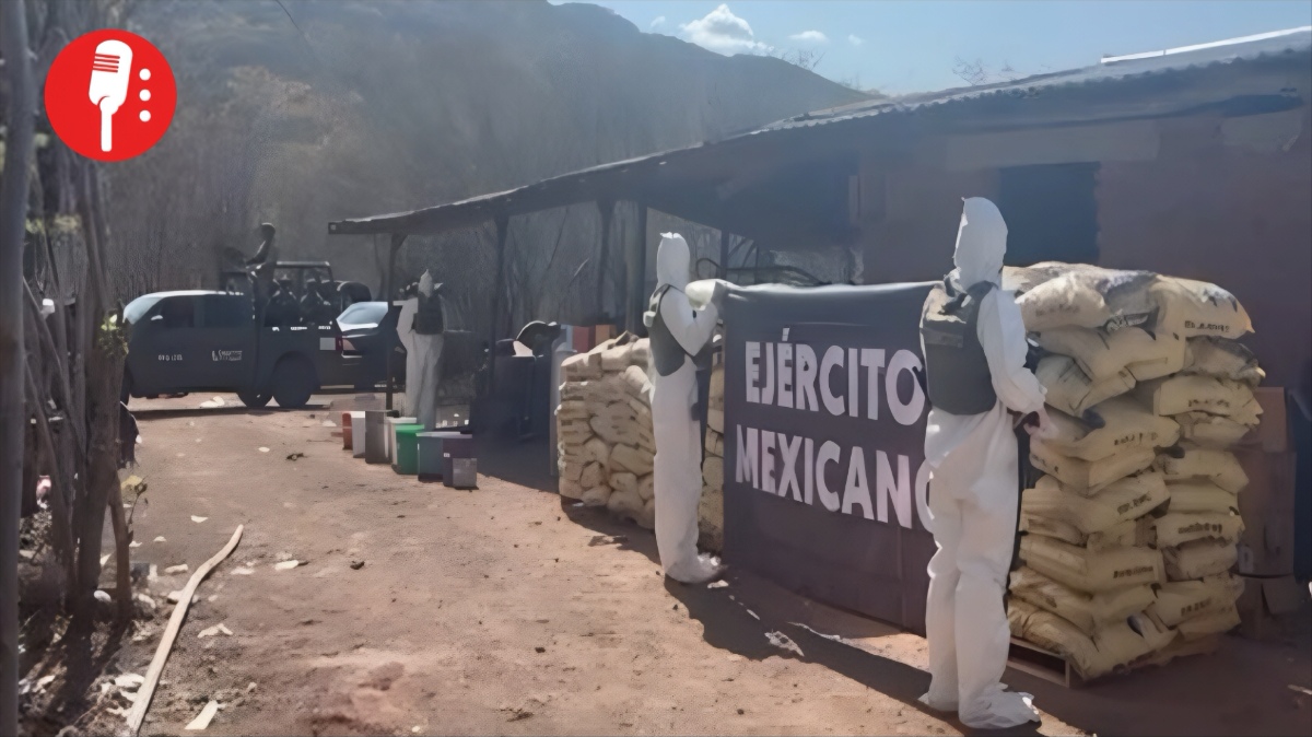 Desmantelan laboratorio de metanfetamina en Michoacán