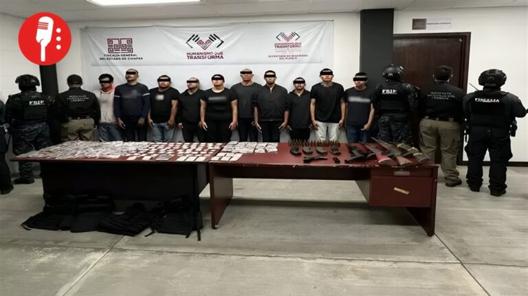 Detienen a 12 Miembros del CJNG en Operativo en Chiapas