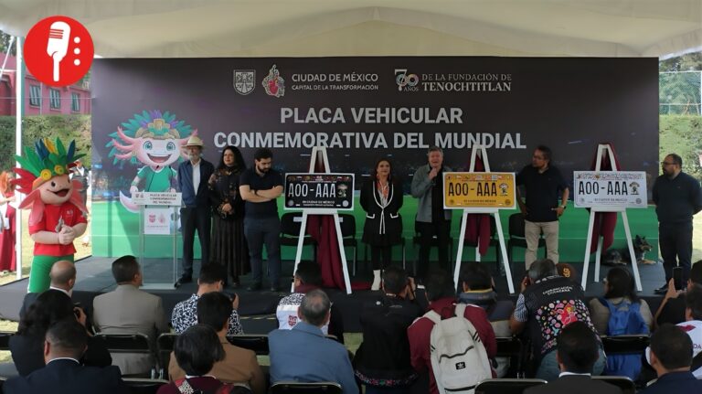 La capital se viste de Mundial: Clara Brugada lanza edición limitada de placas vehiculares para futboleros