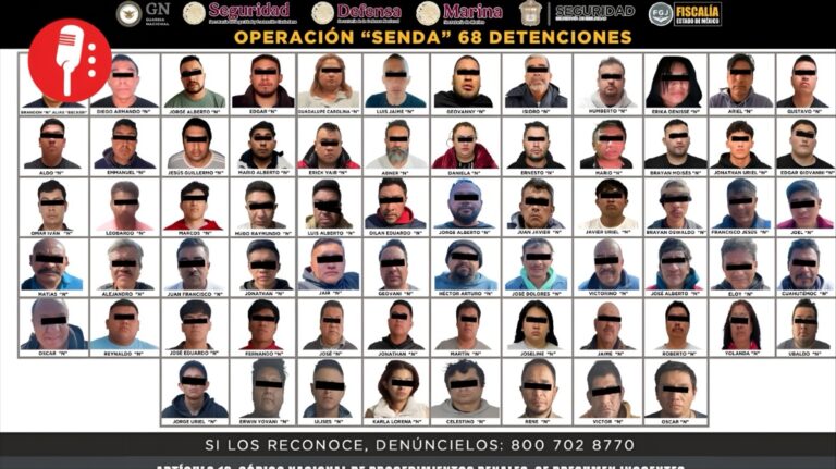 Golpe al crimen: detienen a 68 por robo de carga en Edomex