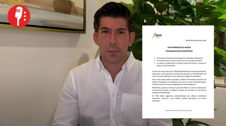 MVS despide a López San Martín y reestructura su programación