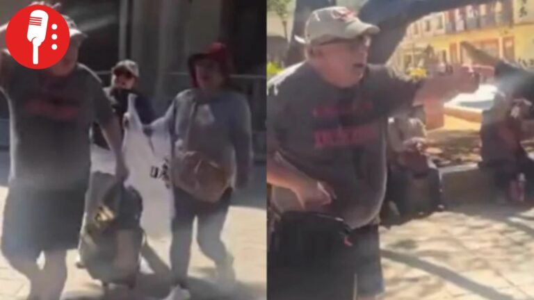 Protestantes de la UACOL enfrentan a turista estadunidense en el Zócalo de Oaxaca
