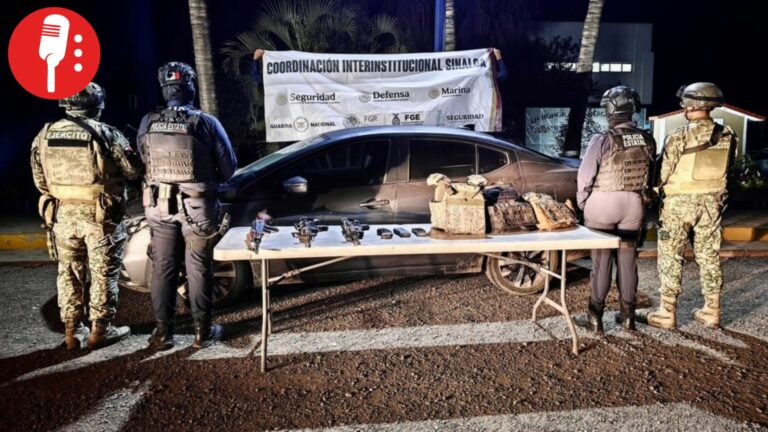 Tras ataque, elementos de seguridad sinaloenses aseguraron armamento del ejército
