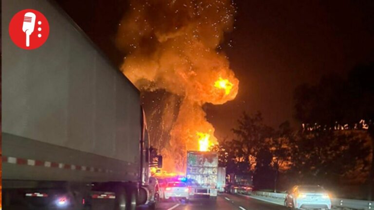 Explosión de pipa con Gas LP paraliza la autopista México-Querétaro y provoca cierre total