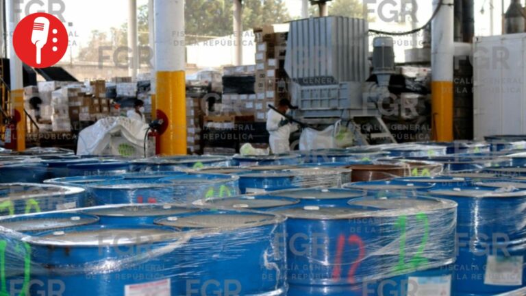 FGR destruye más de 105 toneladas de químicos para fabricar drogas