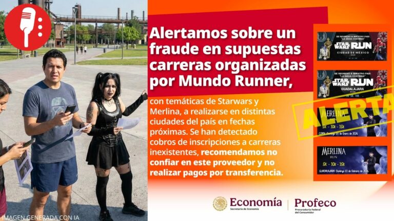 Profeco alerta sobre presuntos fraudes en carreras temáticas de “Mundo Runner”