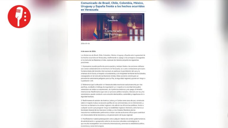 México y cinco países alertan sobre control de Venezuela