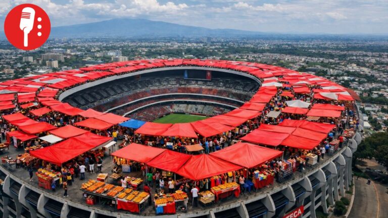 ¿Cubierta con lonas de “tianguis” o estadio mundialista? Los memes de la remodelación del Azteca