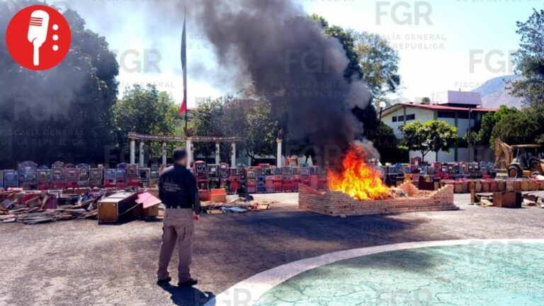 FGR destruye narcóticos y 242 máquinas tragamonedas en Nayarit