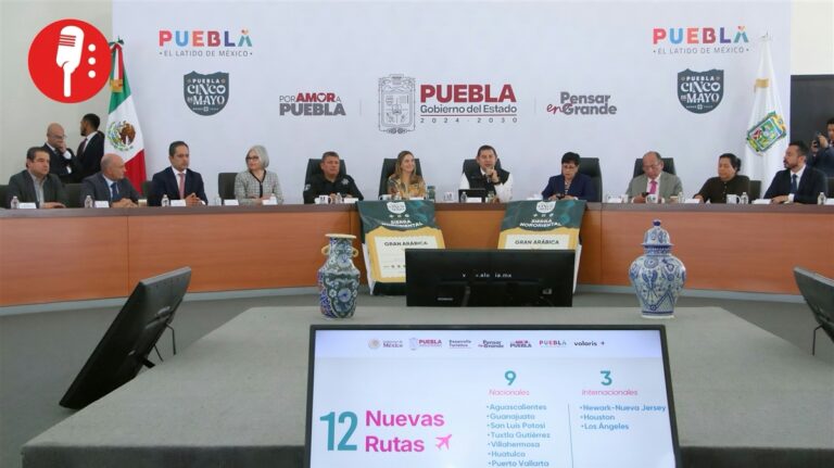 Puebla anuncia 12 nuevas rutas aéreas para fortalecer su economía