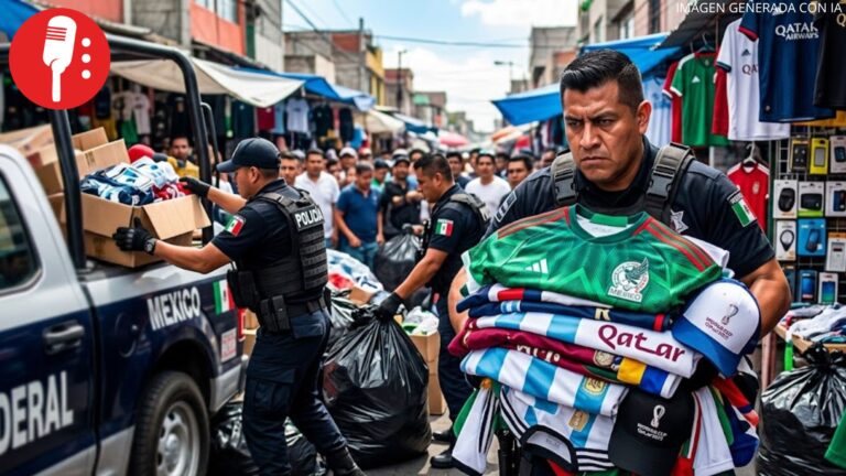 Operativo en Tepito: decomisan mercancía pirata mundialista