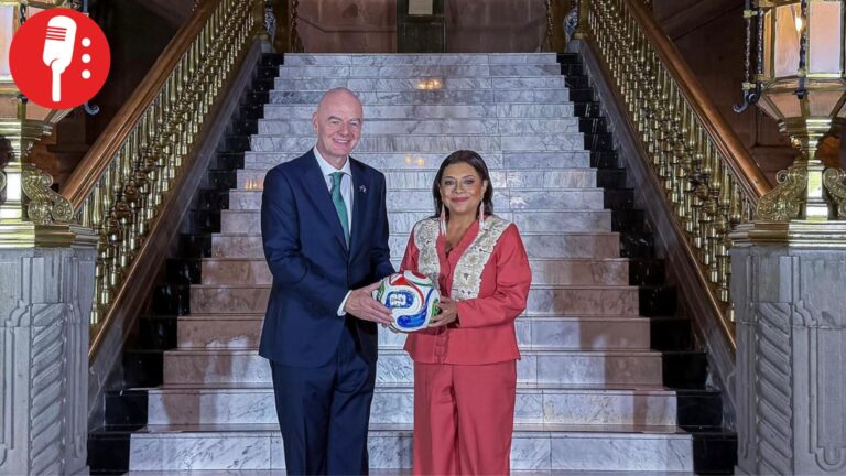 Clara Brugada se reúne con Gianni Infantino, presidente de la FIFA