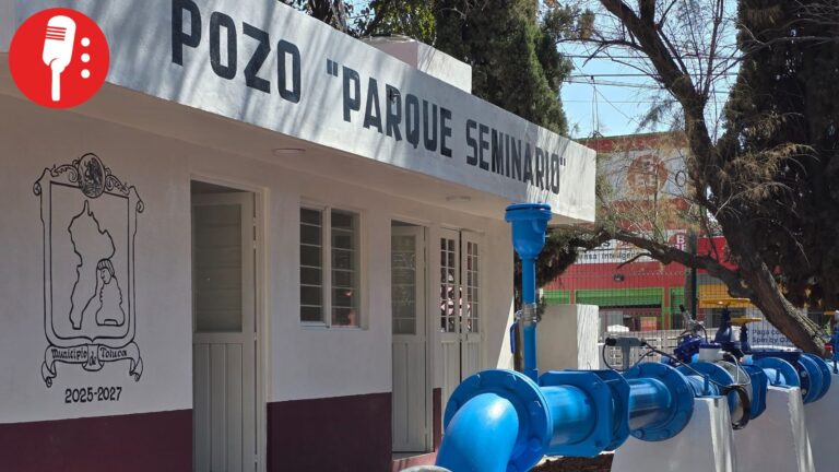Pozo Parque Seminario en Toluca mejora abasto de agua y reduce rezago
