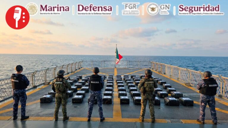 Decomisan dos toneladas de cocaína frente a costas de Acapulco, informa Harfuch
