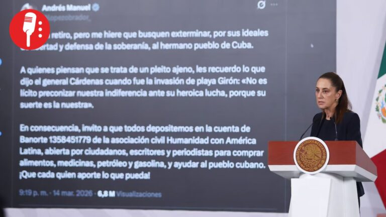 Sheinbaum defiende apoyo a Cuba y señala mezquindad de la derecha