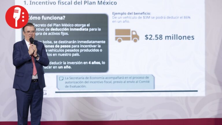 Ebrard presenta plan para modernizar transporte pesado con incentivos fiscales y apoyo millonario