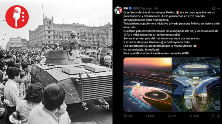 PRI presume Olimpiadas del 68 pero olvida la represión y la matanza de estudiantes en Tlatelolco